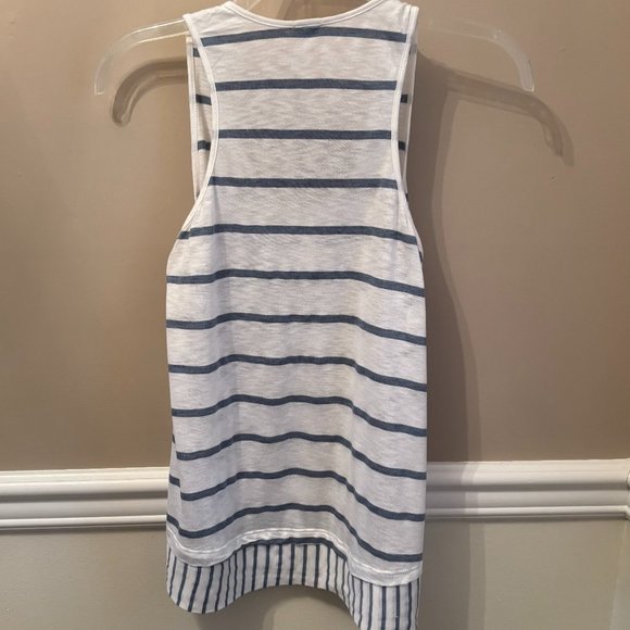 SPLENDID Striped Woman's Tank Top Size S in colors Blue and White - Picture 2 of 2